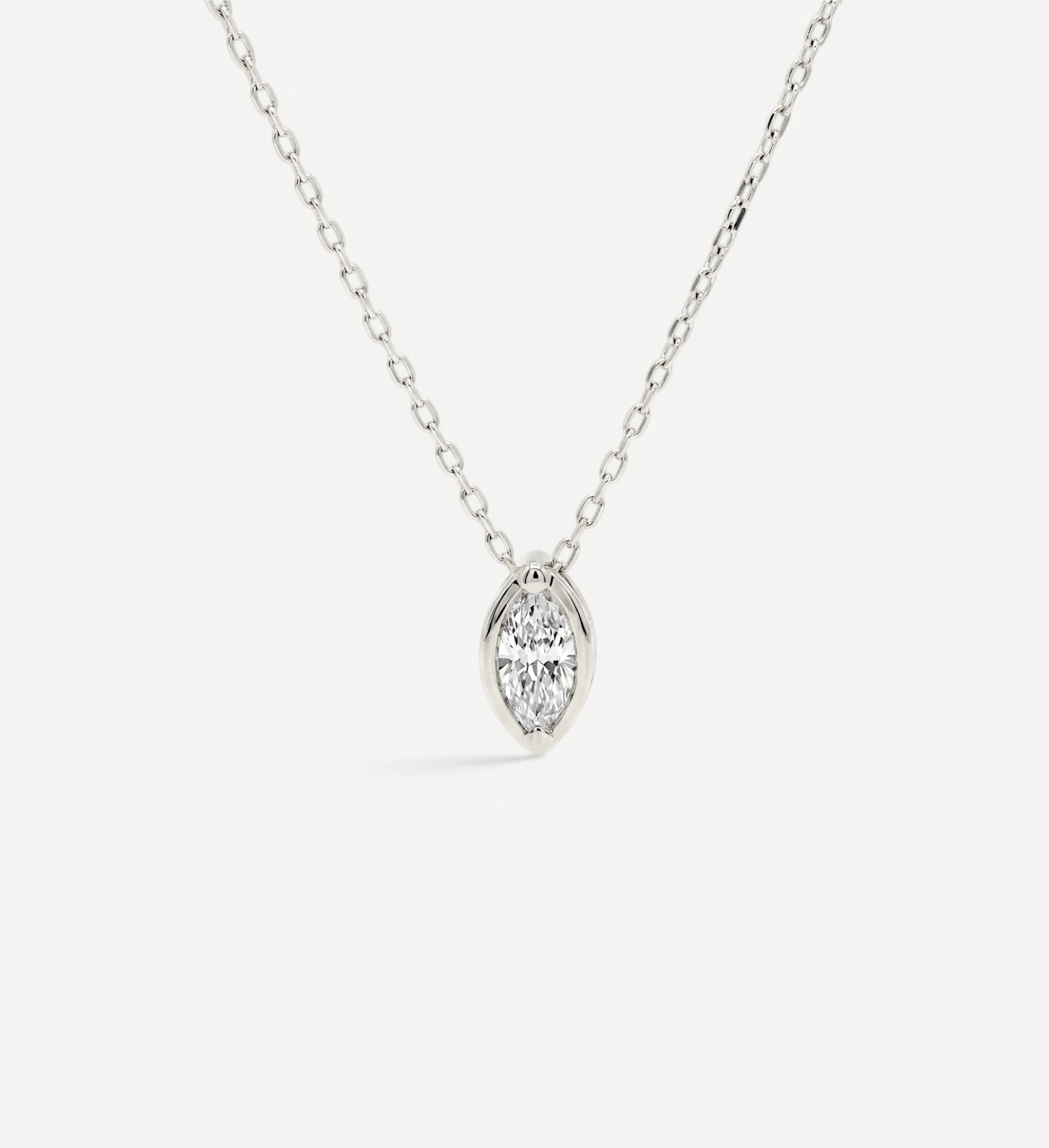 Marquise Slider Necklace | Medium Diamond