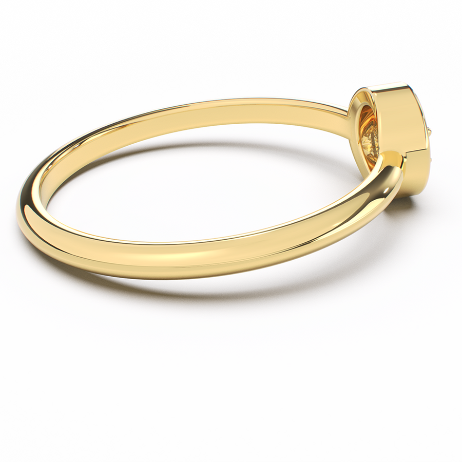 Petite Flow Ring II | Round Diamond
