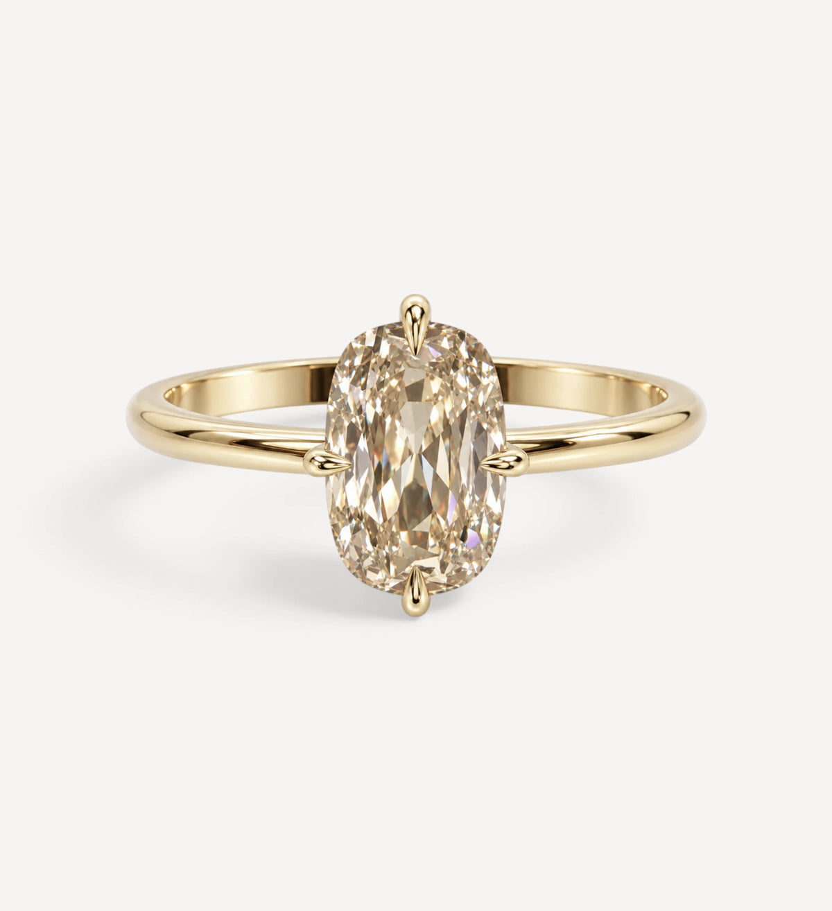 2.00ct Old Mine Elongated Cushion Champagne Diamond | One Of A Kind