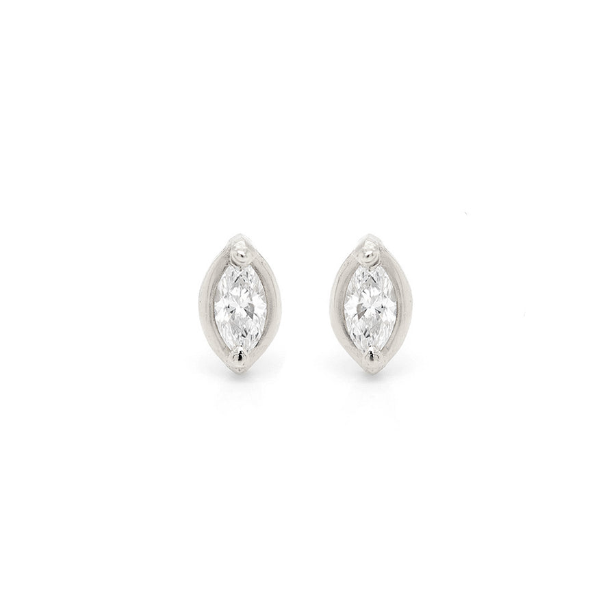 Marquise Diamond studs | small