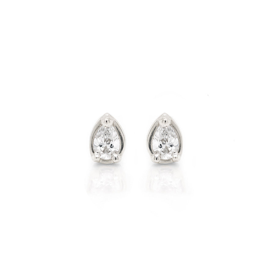 Pear Diamond studs | small