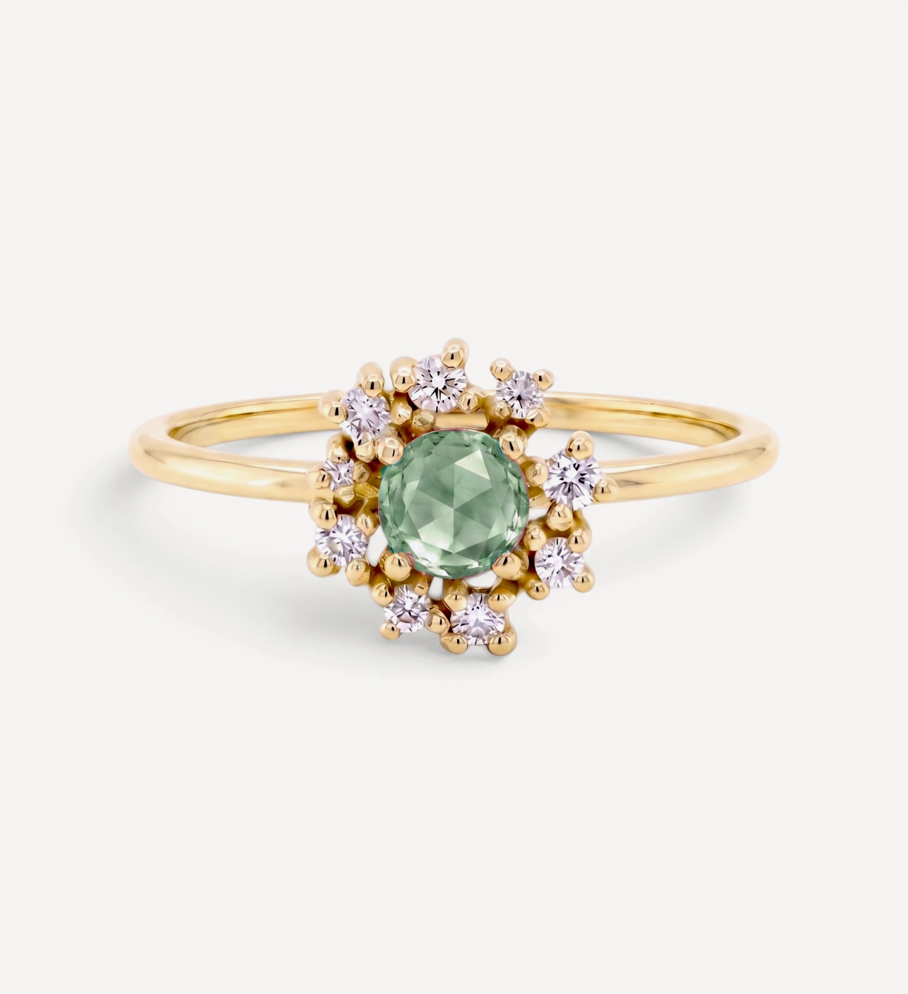 Florence II | green sapphire & diamonds