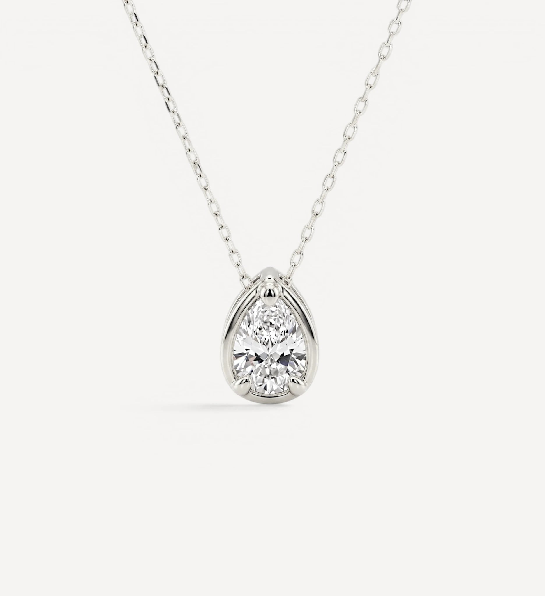 Pear Slider Necklace | Large Diamond