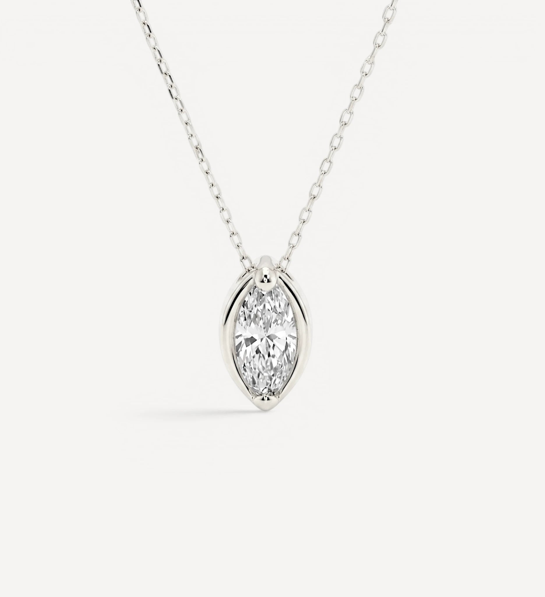 Marquise Slider Necklace | Large Diamond