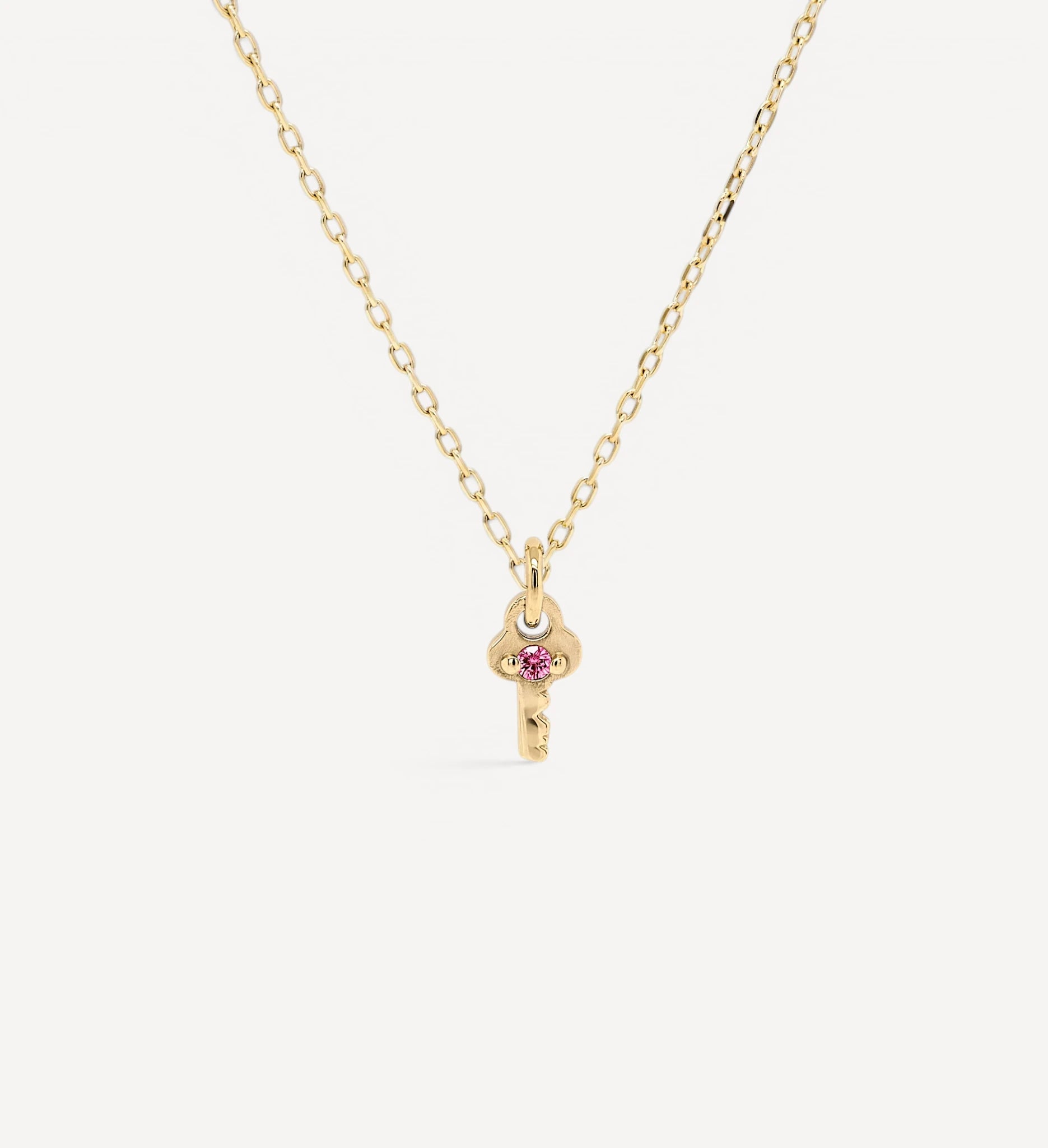 Mini Key Necklace | birthstone