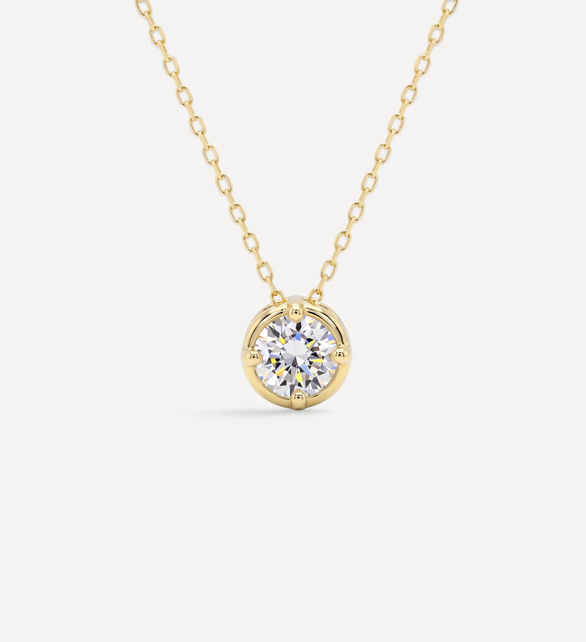 Round Slider Necklace | Large Diamond