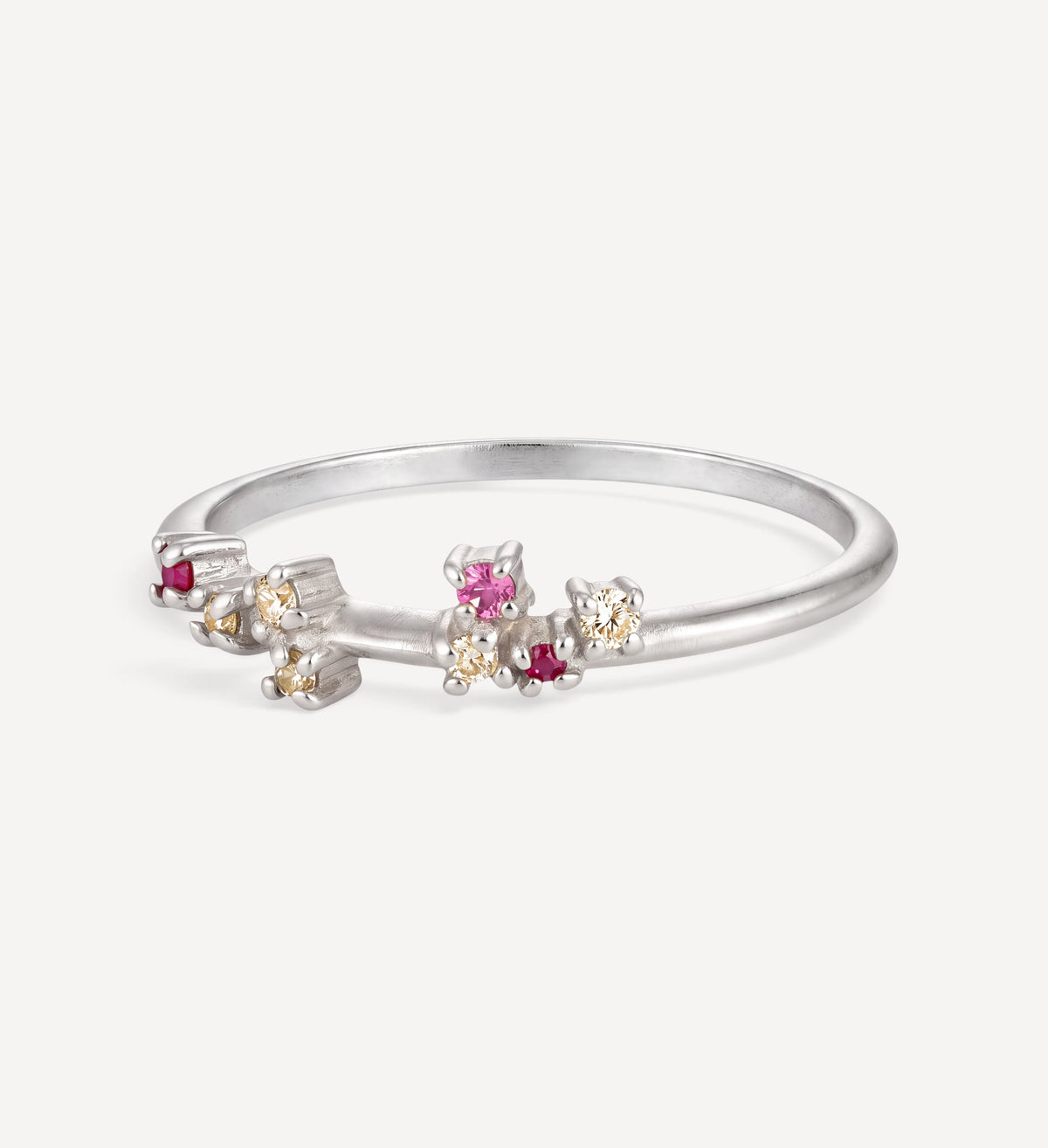 Ayla ring | rubies & champagne diamonds
