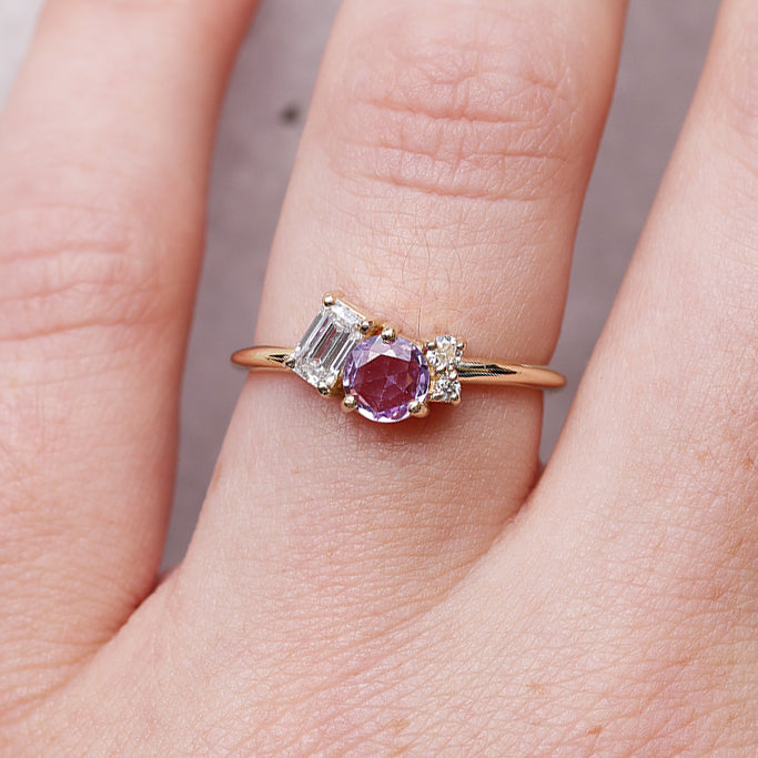 Rosa Cluster Ring II | sapphire & diamond