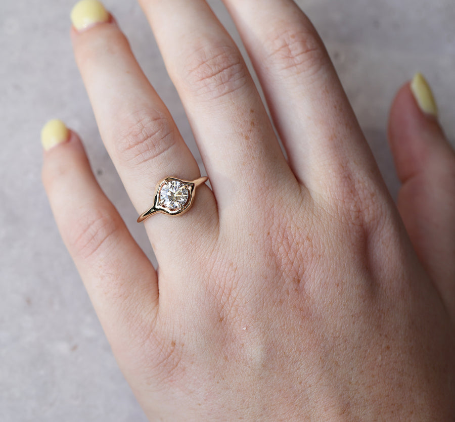 1.09ct Organic Round Diamond Ring | One Of A Kind