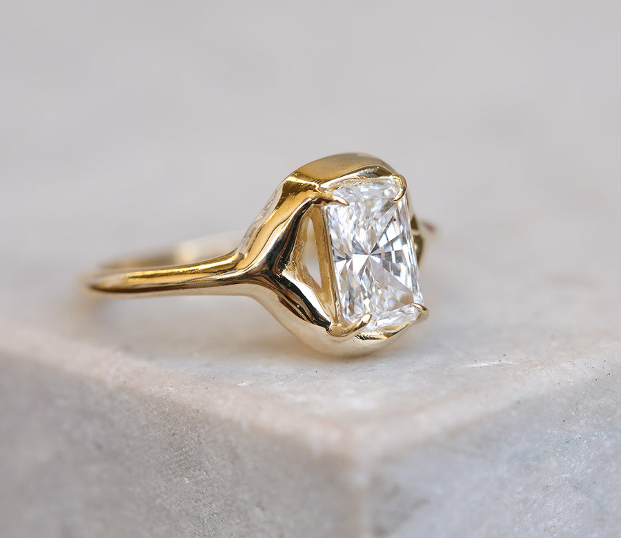 1.00ct Organic Radiant Diamond Ring | One Of A Kind