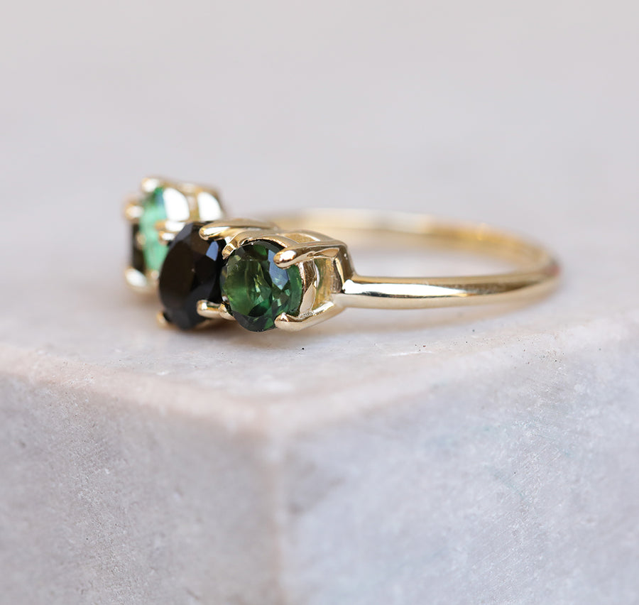 2.14ct Green Cluster Ring | One Of A Kind