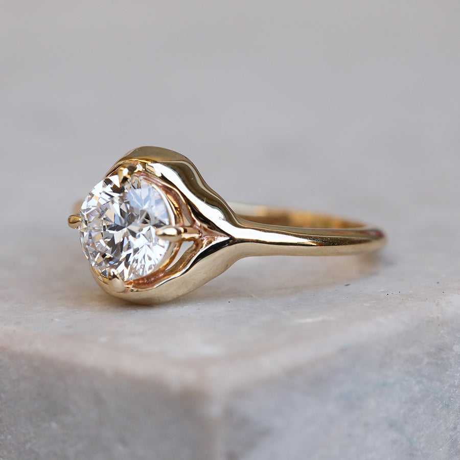 1.09ct Organic Round Diamond Ring | One Of A Kind