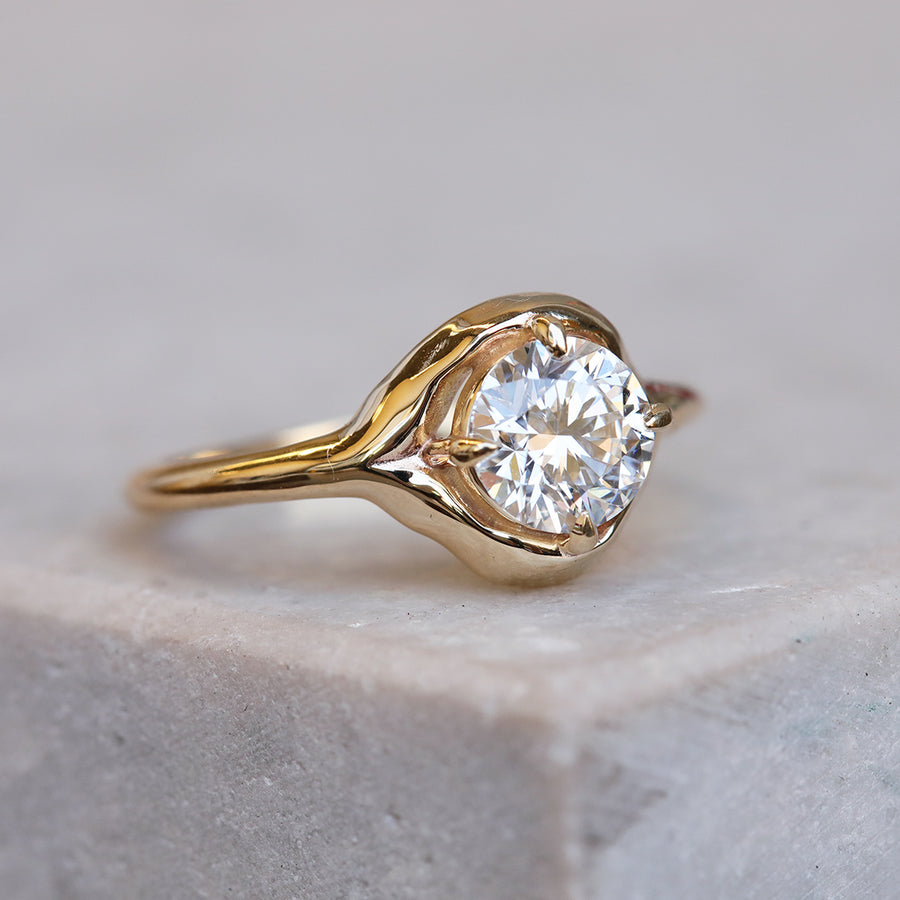 1.09ct Organic Round Diamond Ring | One Of A Kind