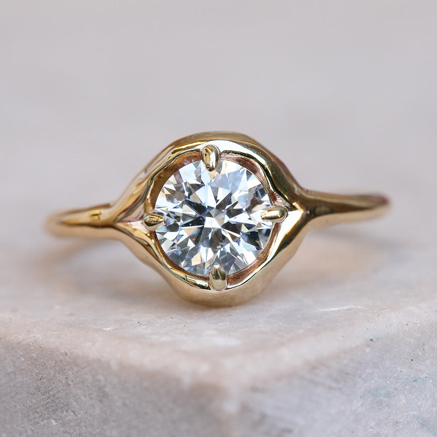 1.09ct Organic Round Diamond Ring | One Of A Kind