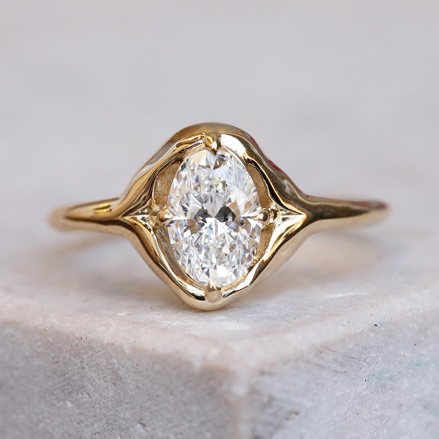 1.01ct Organic Oval Diamond Ring | One Of A Kind