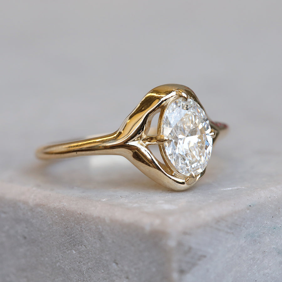 1.01ct Organic Oval Diamond Ring | One Of A Kind