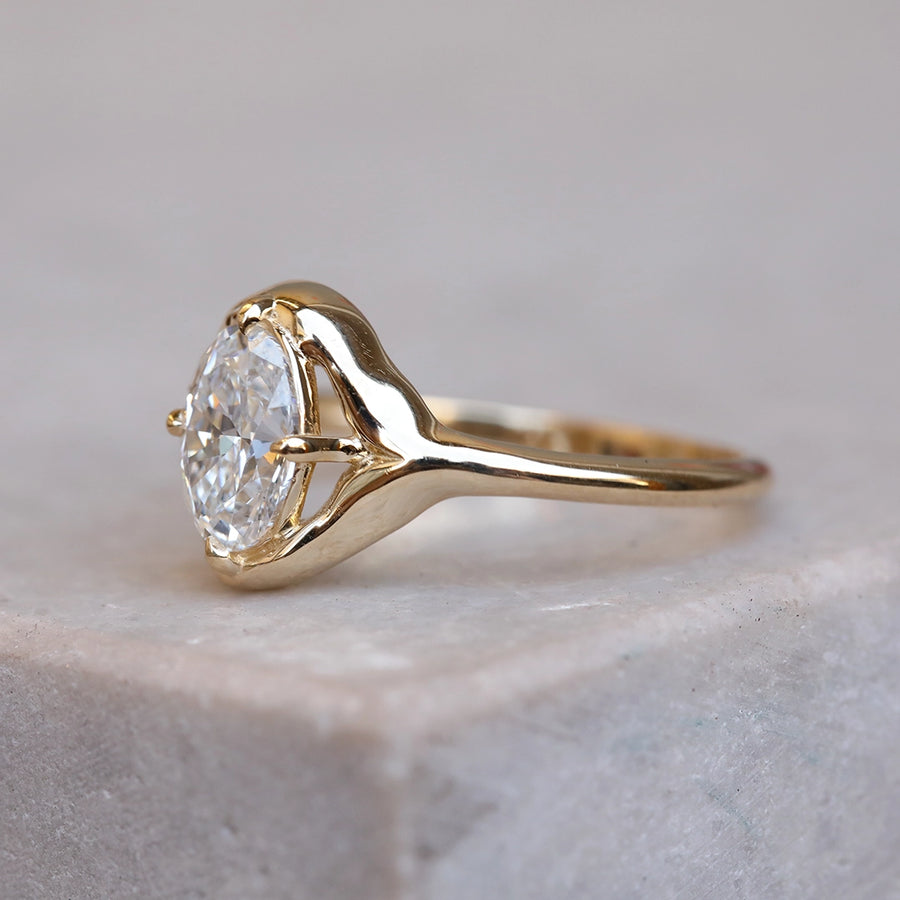 1.01ct Organic Oval Diamond Ring | One Of A Kind