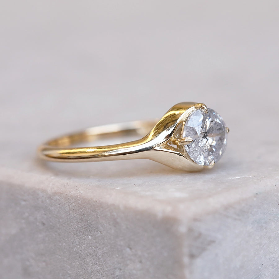 Organic Salt & Pepper Diamond Ring | One Of A Kind