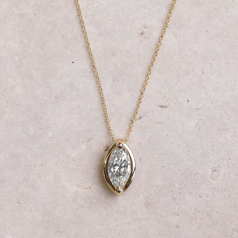1ct Marquise Diamond Slider Necklace II | One Of A Kind