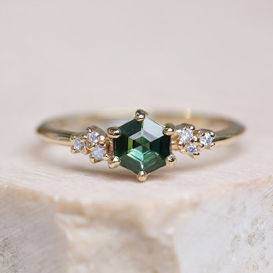 .61ct Parti-Sapphire Hexagon Ring | One Of A Kind