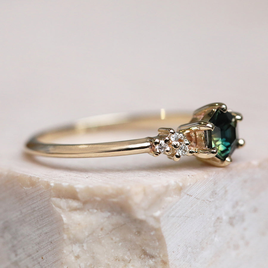 .61ct Parti-Sapphire Hexagon Ring | One Of A Kind
