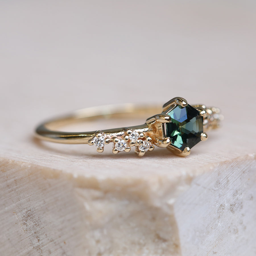 .71ct Parti-Sapphire Hexagon Ring | One Of A Kind