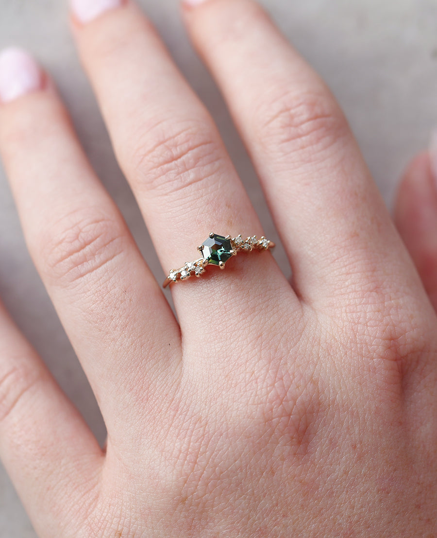 .71ct Parti-Sapphire Hexagon Ring | One Of A Kind