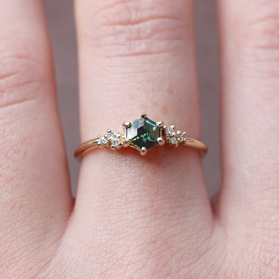 .61ct Parti-Sapphire Hexagon Ring | One Of A Kind