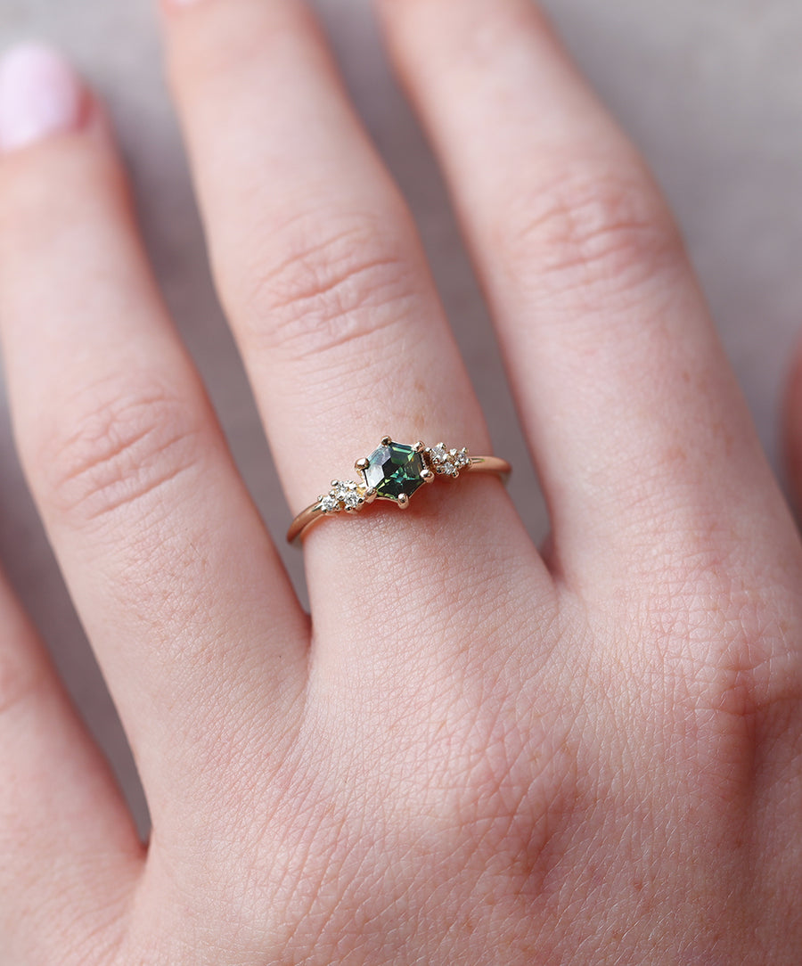 .61ct Parti-Sapphire Hexagon Ring | One Of A Kind