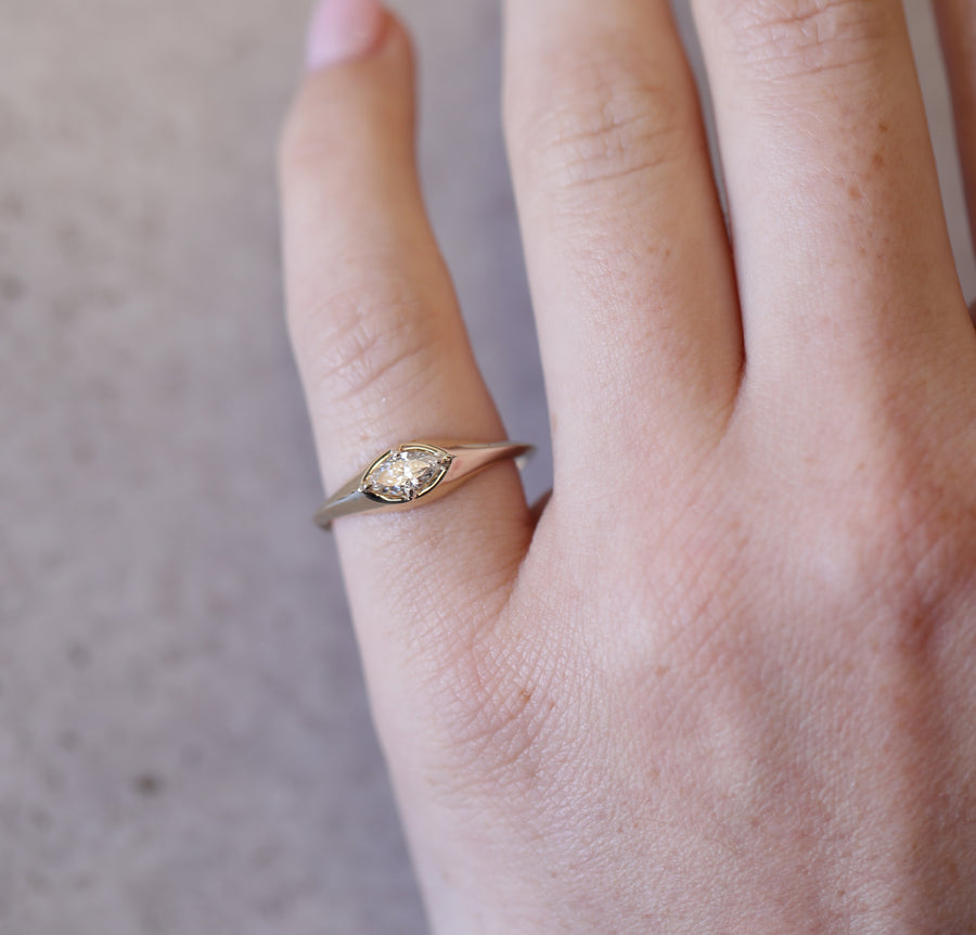 Fenwick Signet Ring | 0.30ct Marquise Diamond