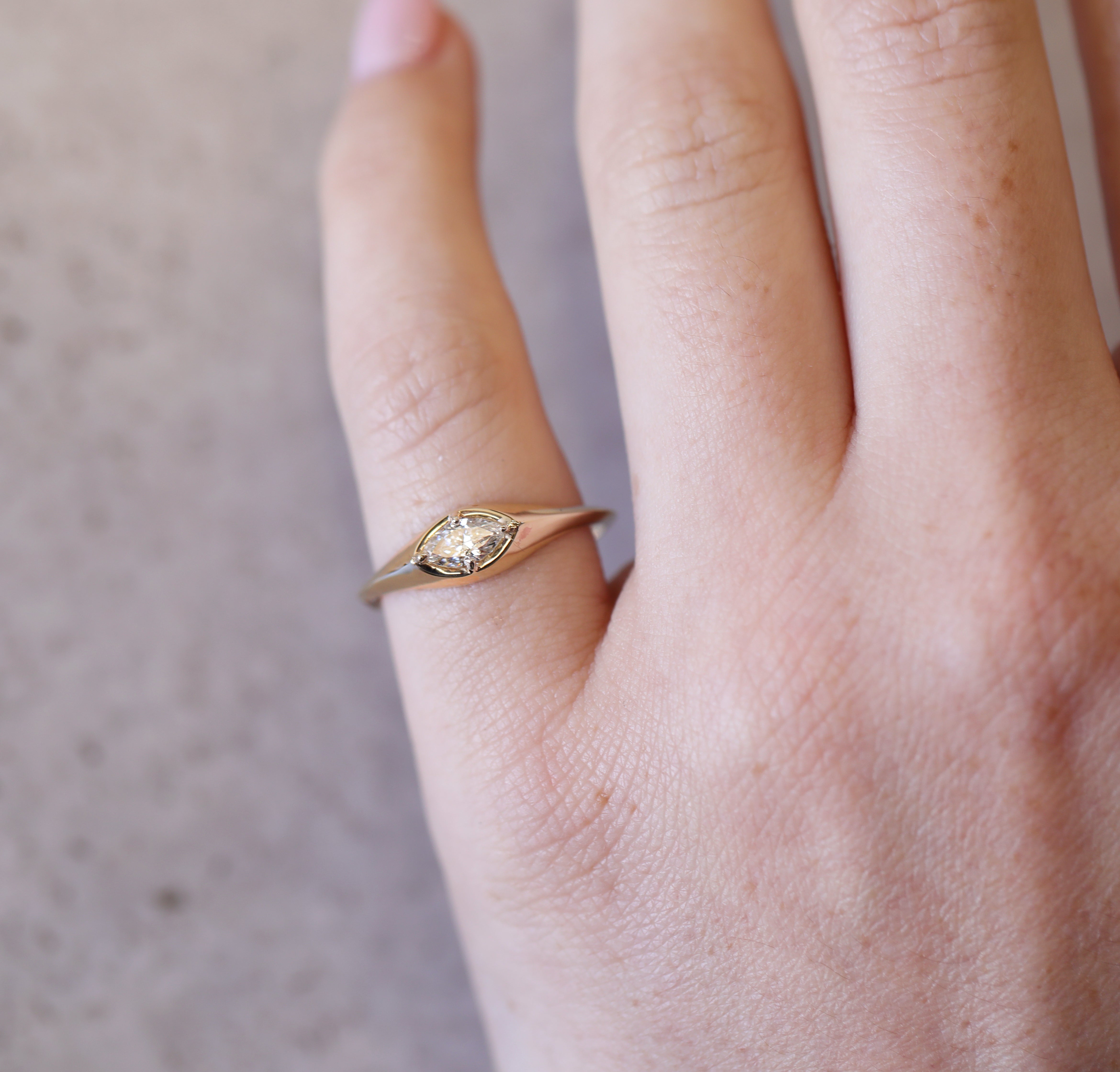 Fenwick Signet Ring | 0.30ct Marquise Diamond