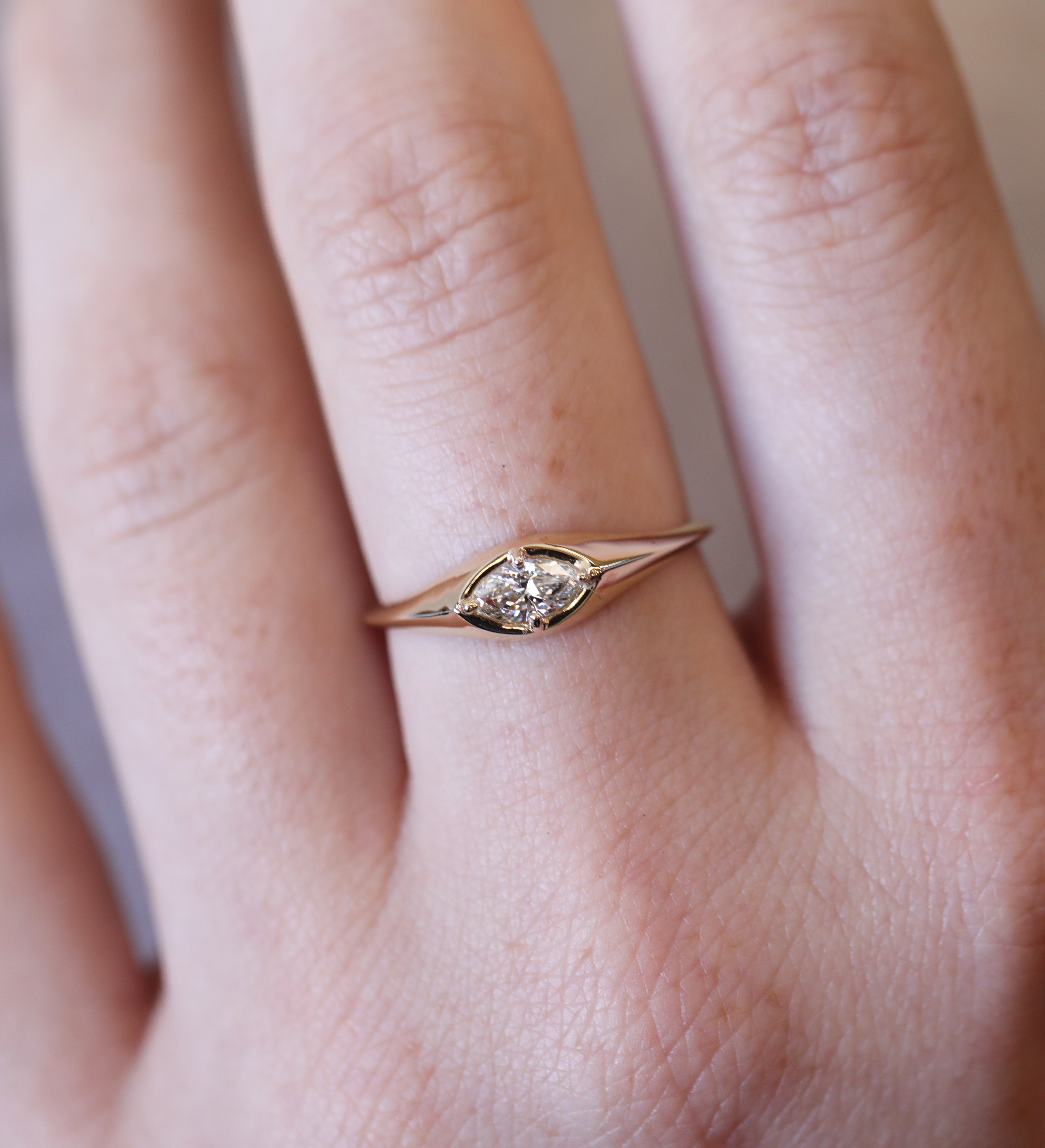 Fenwick Signet Ring | 0.30ct Marquise Diamond