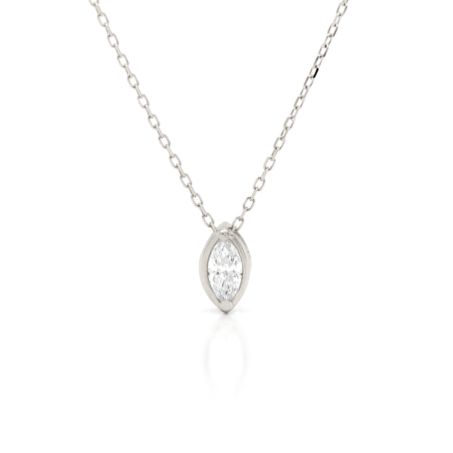 Marquise Slider Necklace | Medium Diamond