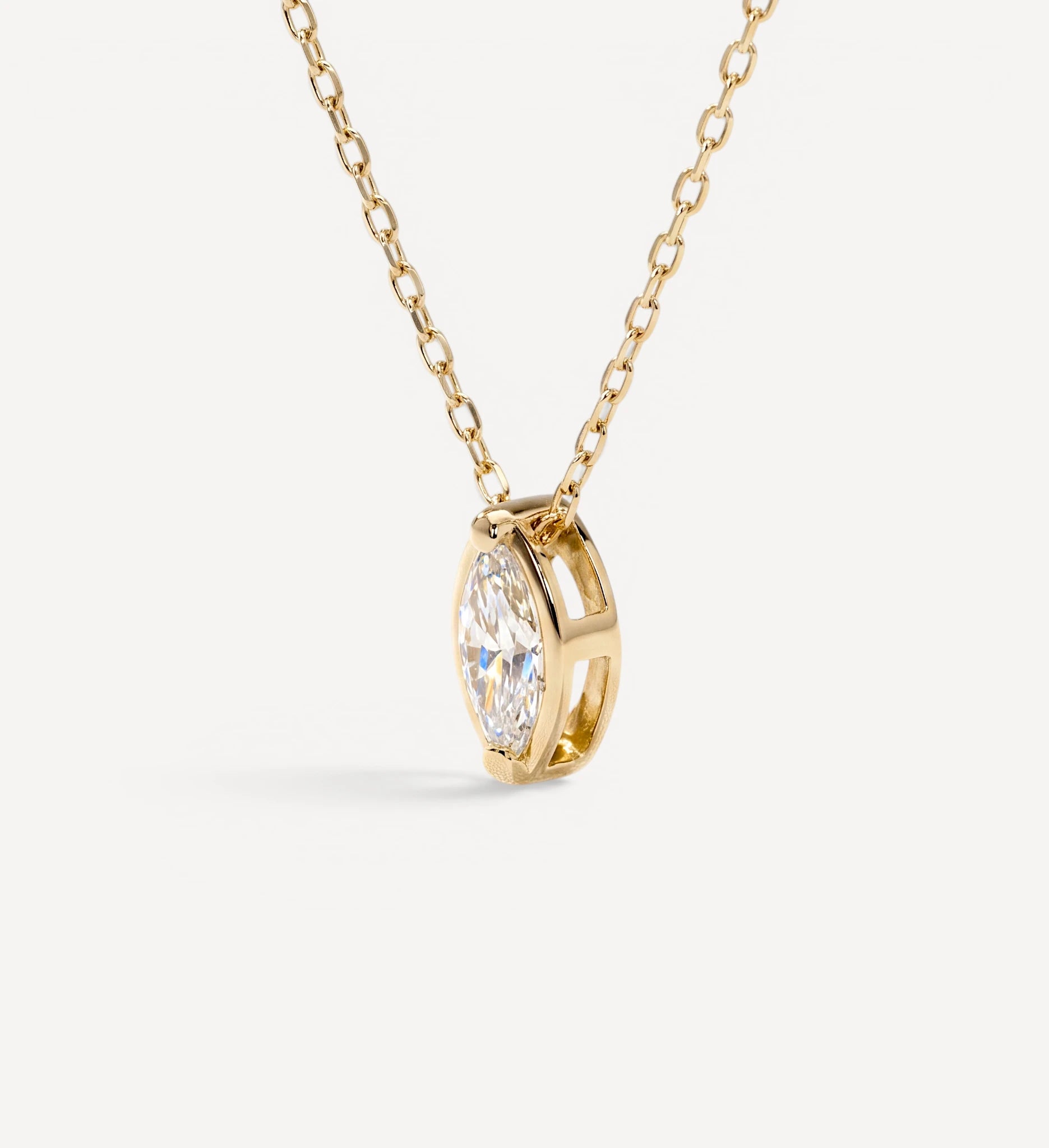 Marquise Slider Necklace | Large Diamond