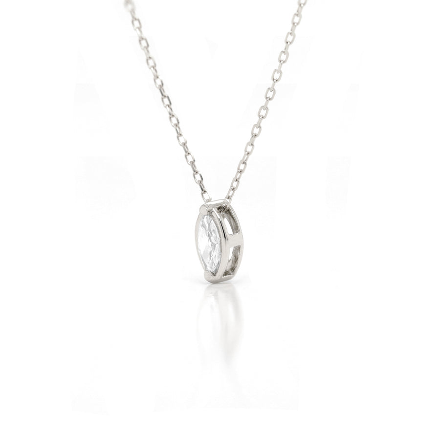 Marquise Slider Necklace | Medium Diamond