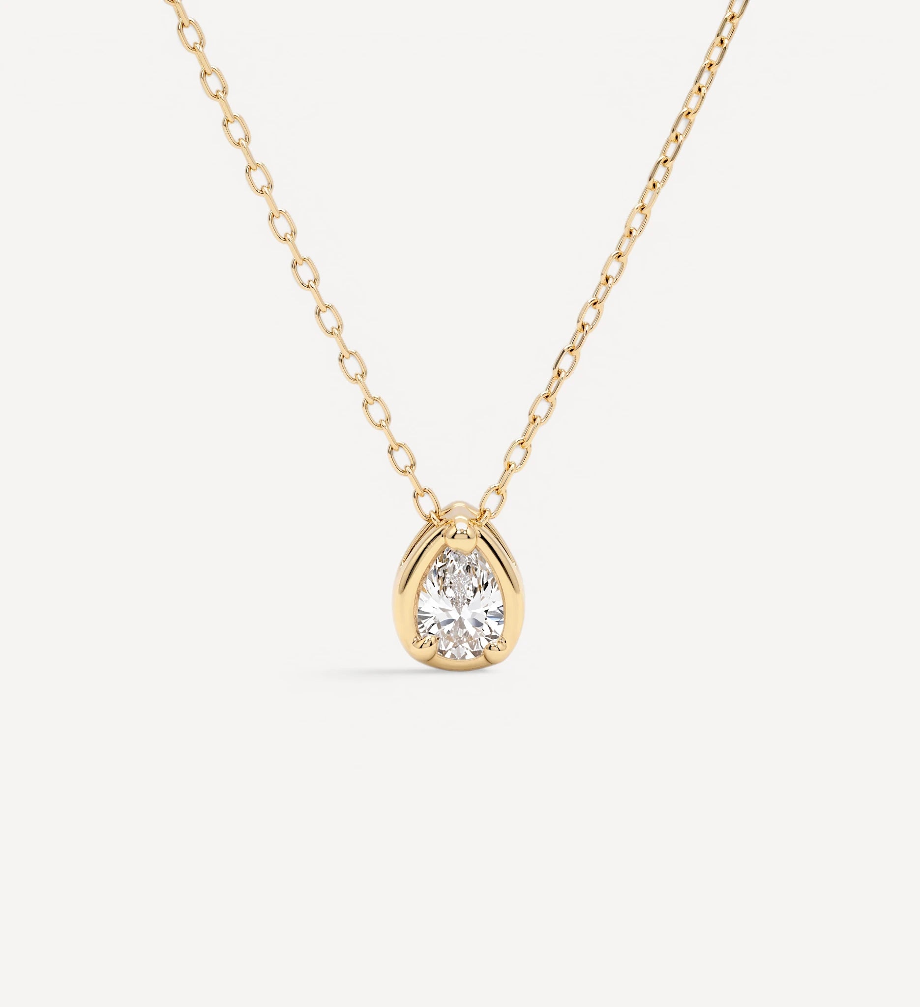 Pear Slider Necklace | Medium Diamond