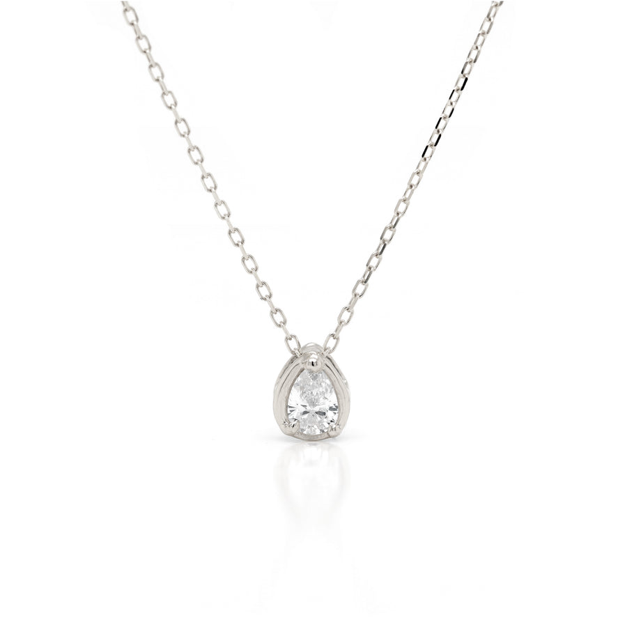 Pear Slider Necklace | Medium Diamond