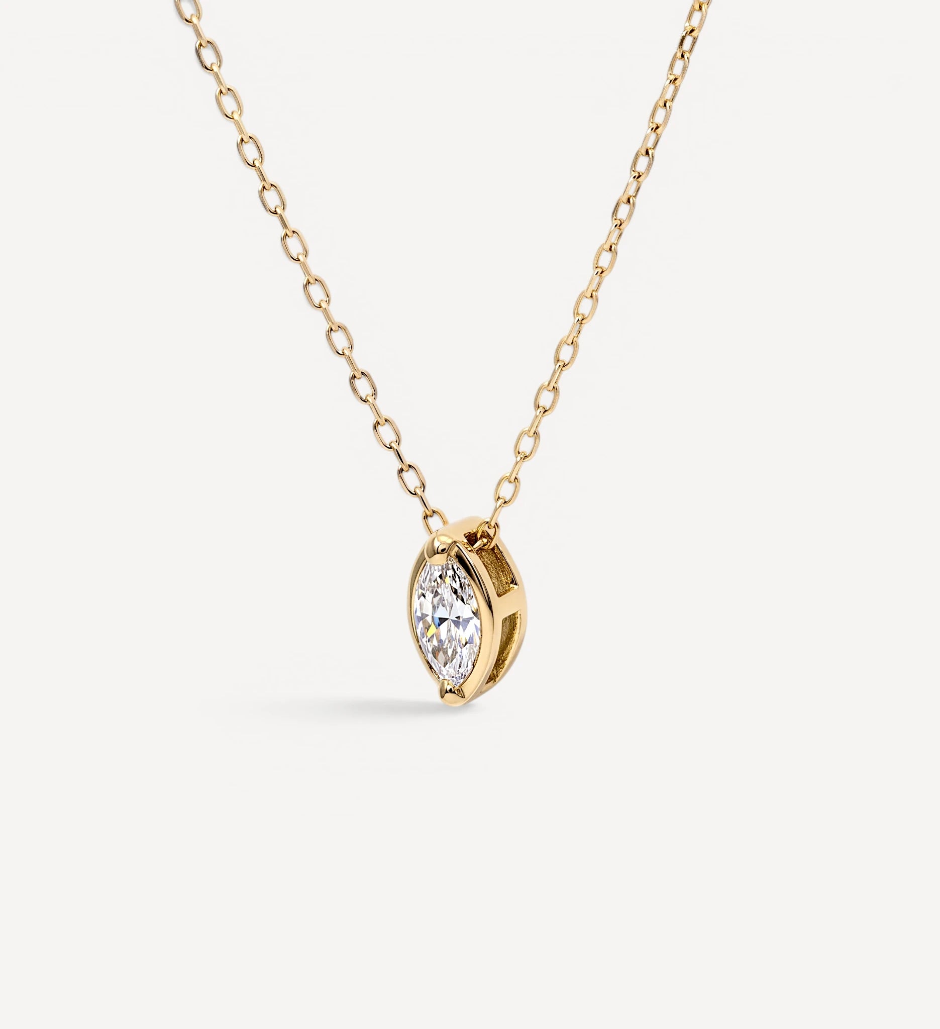Marquise Slider Necklace | Small Diamond