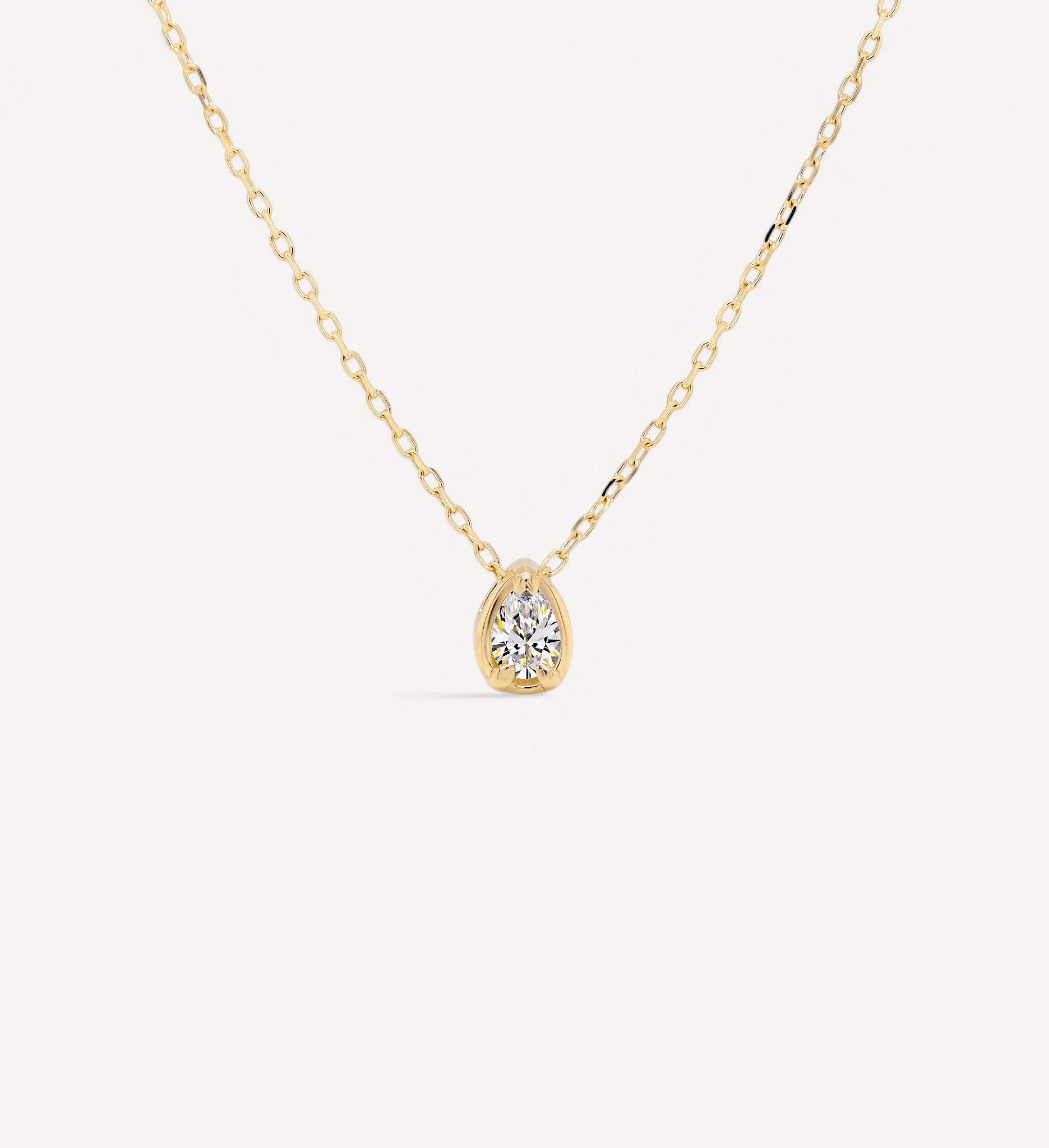 Pear Slider Necklace | Small Diamond