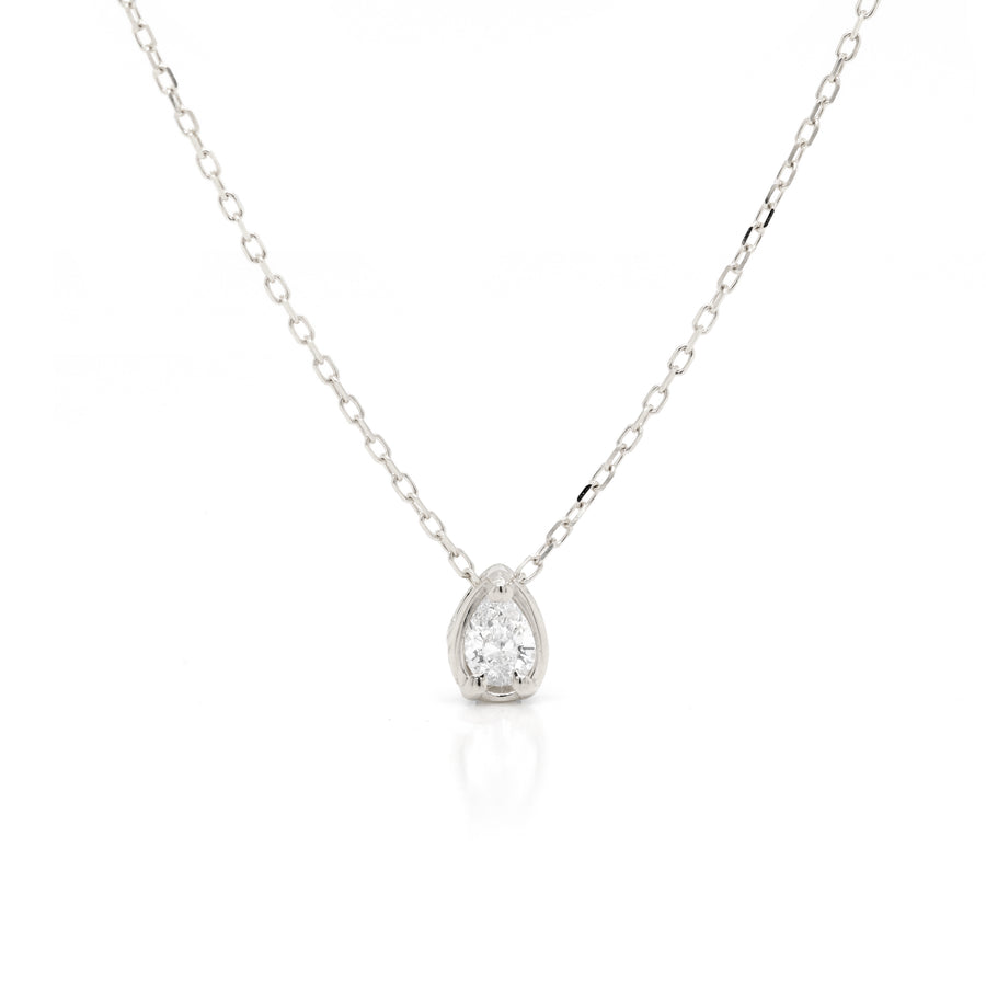 Pear Slider Necklace | Small Diamond