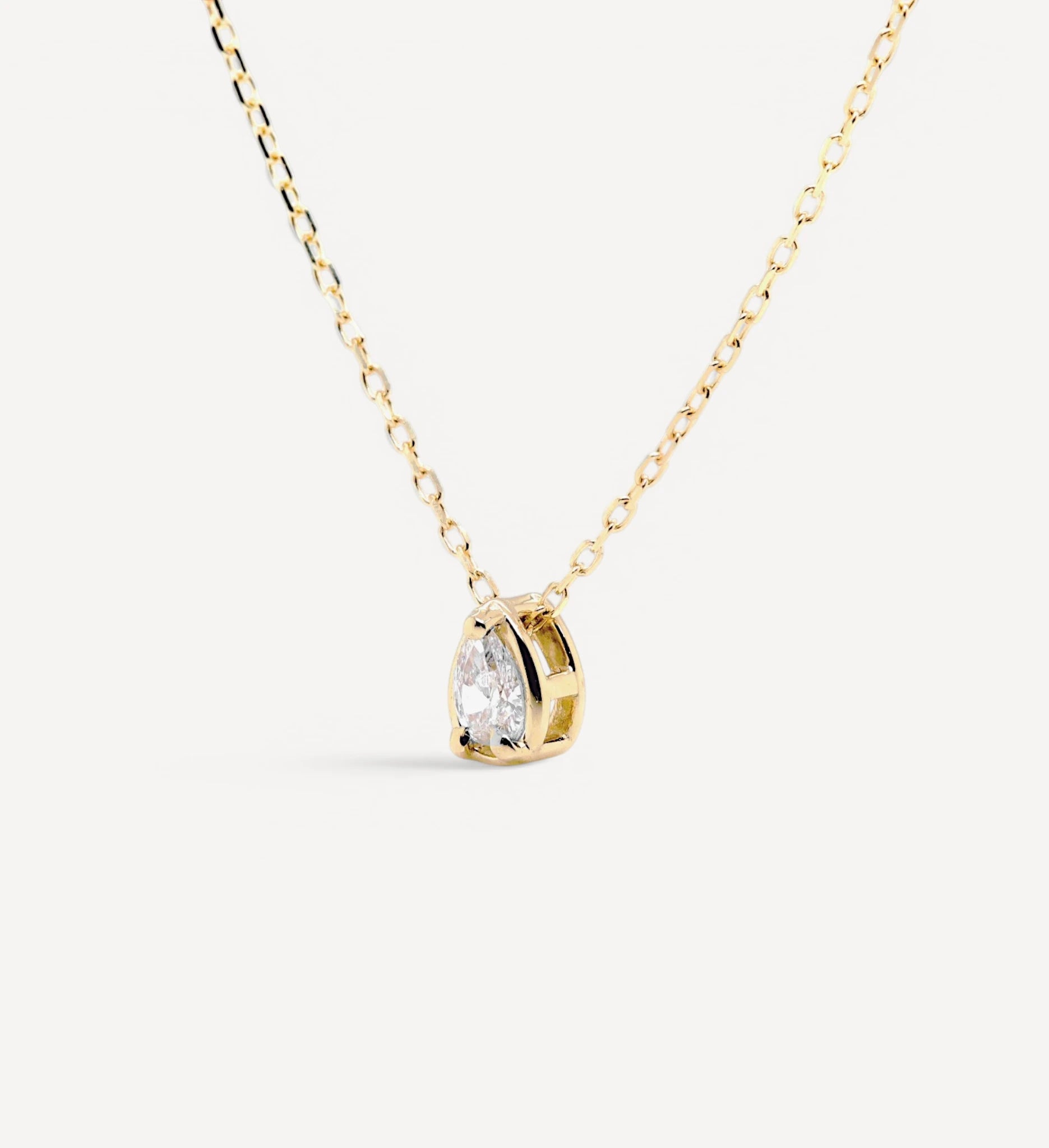 Pear Slider Necklace | Medium Diamond