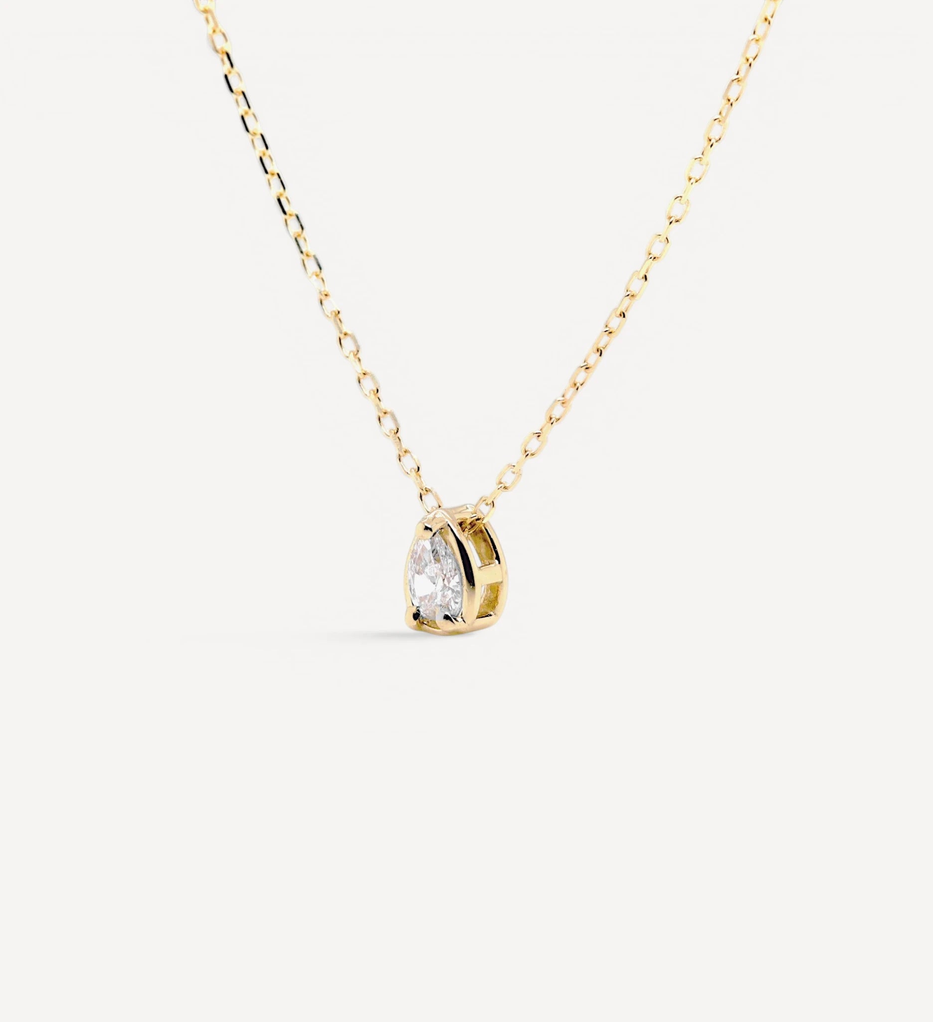 Pear Slider Necklace | Small Diamond