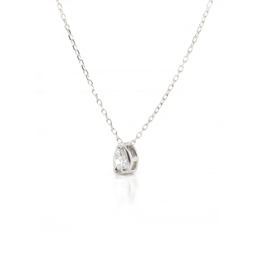 Pear Slider Necklace | Medium Diamond