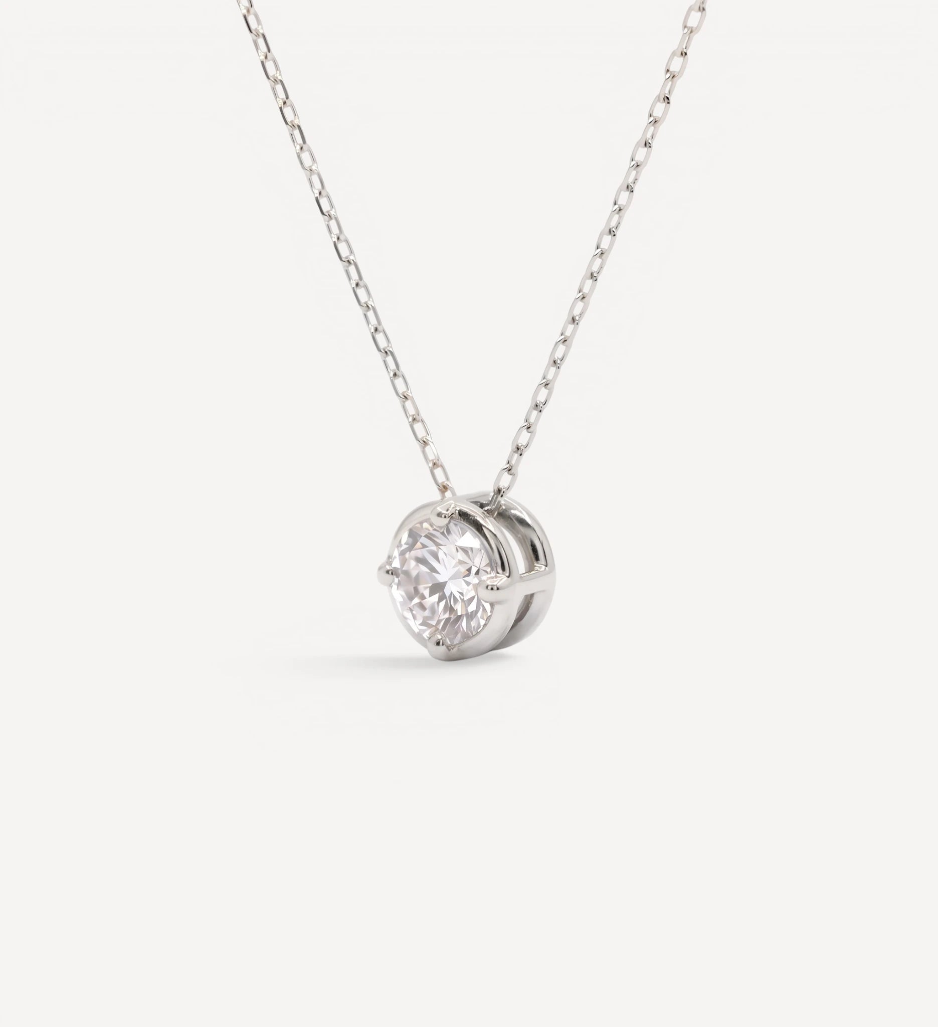Round Slider Necklace | Large Diamond