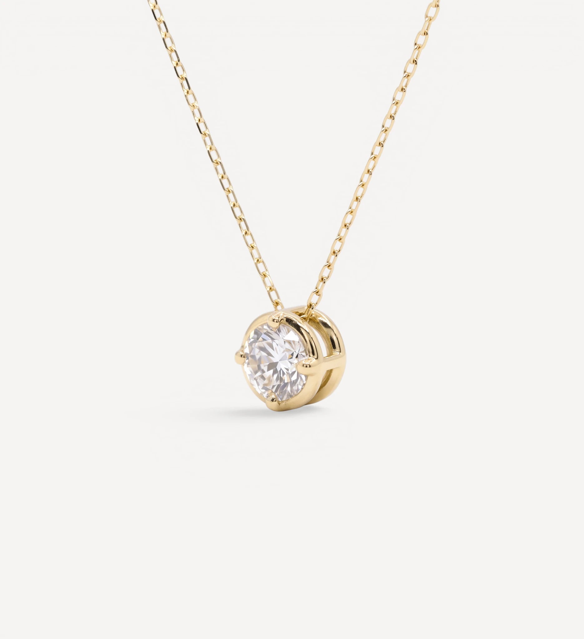 Round Slider Necklace | Large Diamond