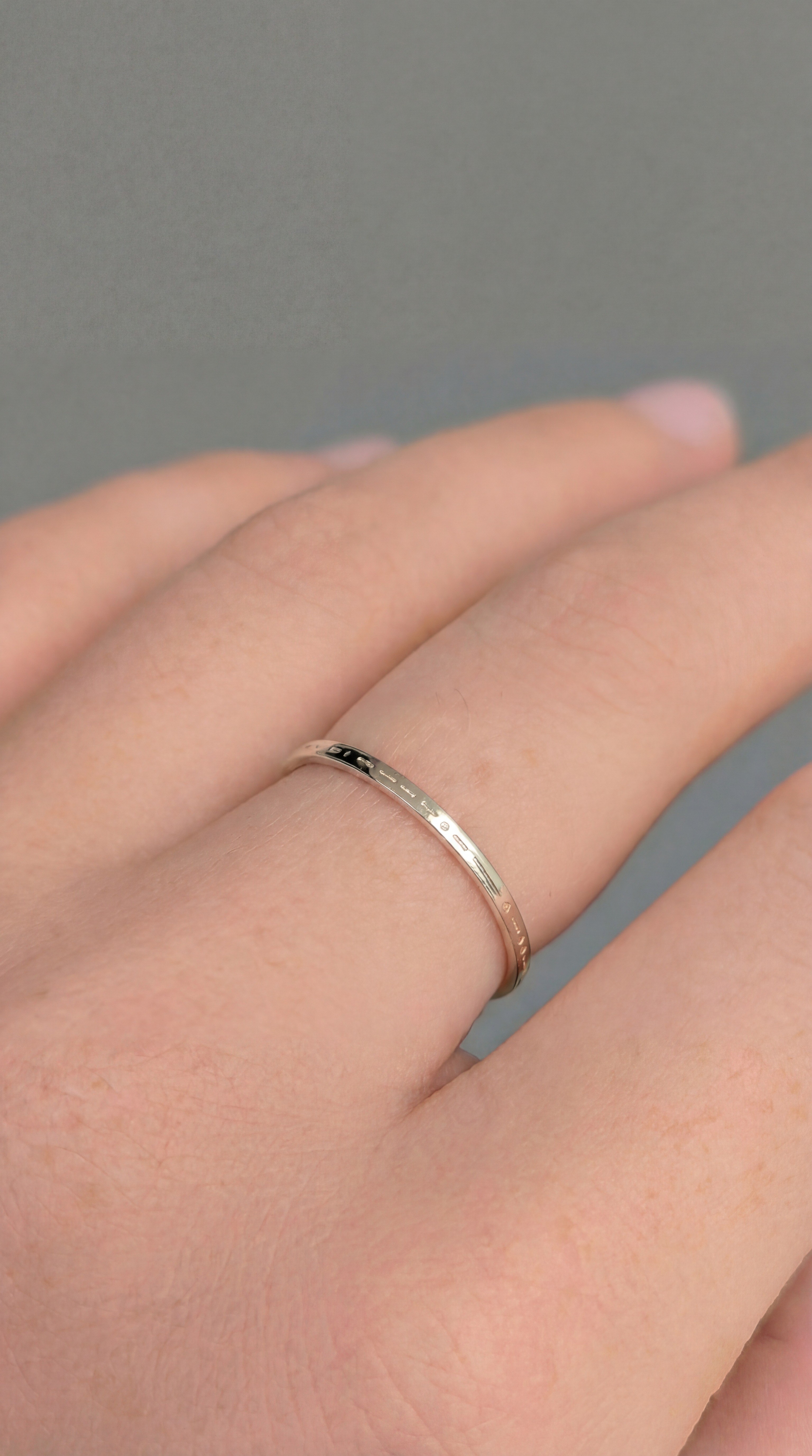 Custom Engraved Morse Code Ring | Plain