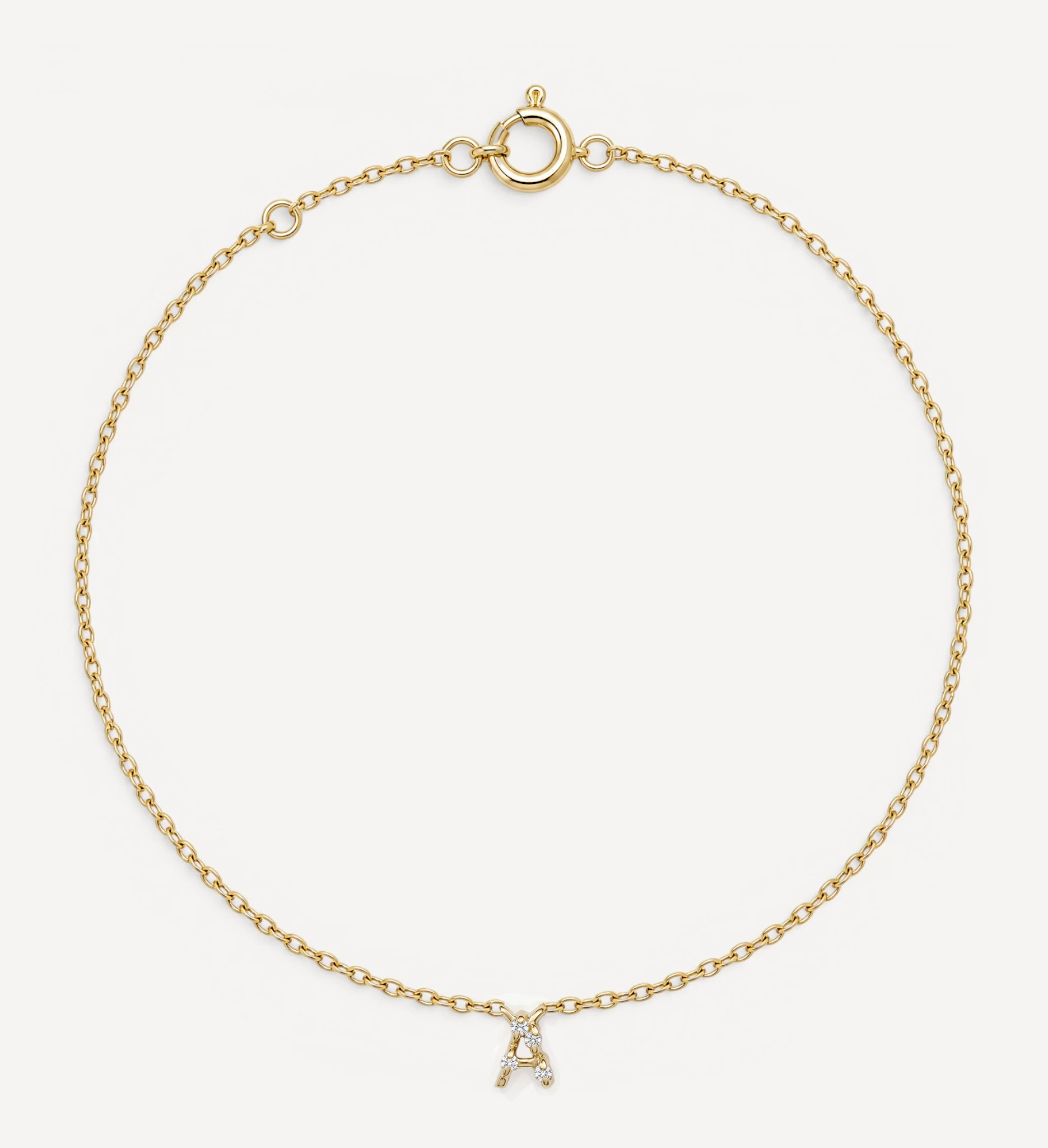 Diamond Letter Bracelet | white diamond
