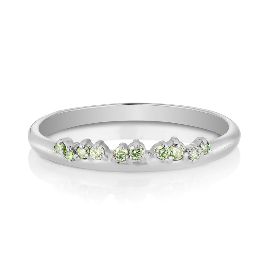 Amara Ring | green diamonds