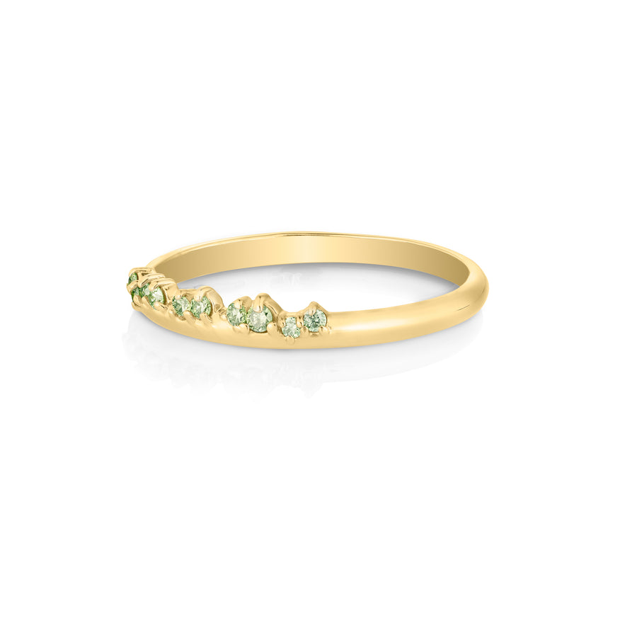 Amara Ring II | green diamonds