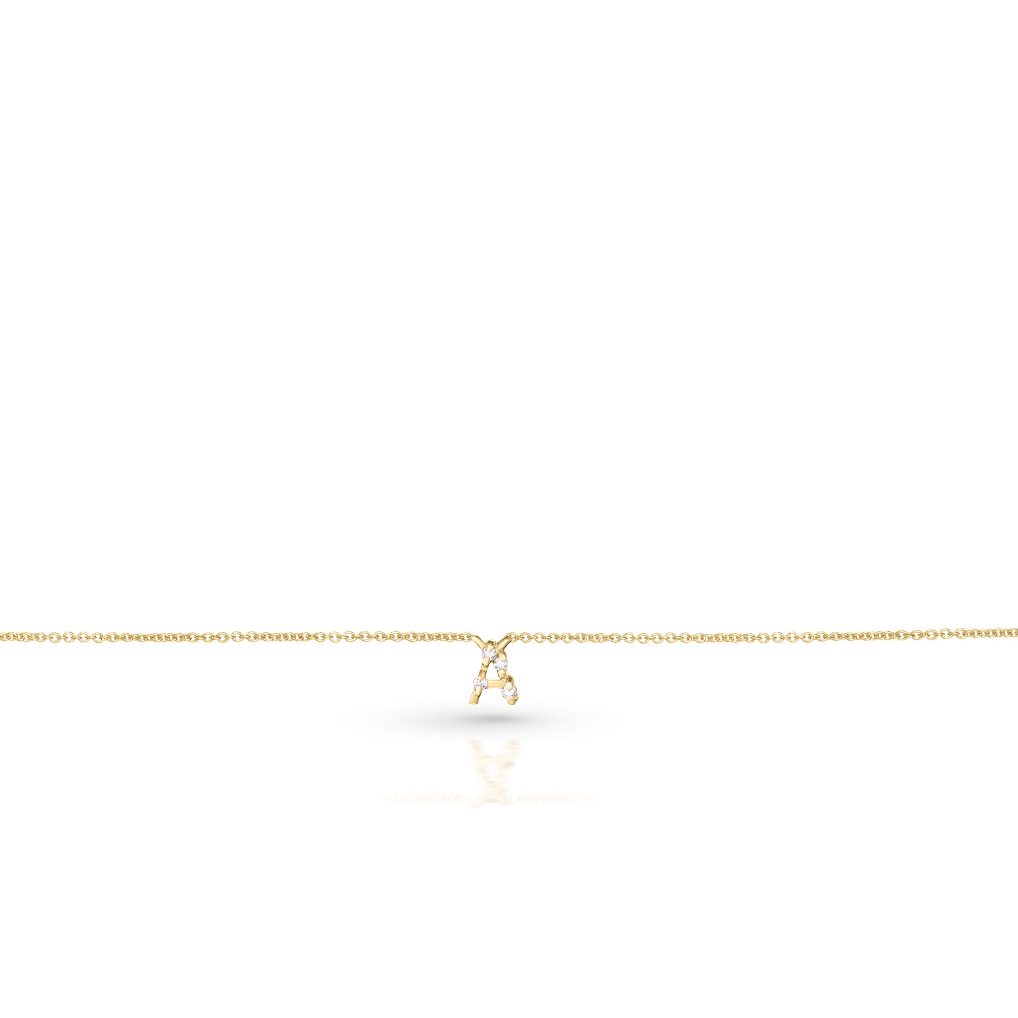 Diamond Letter Bracelet | white diamond